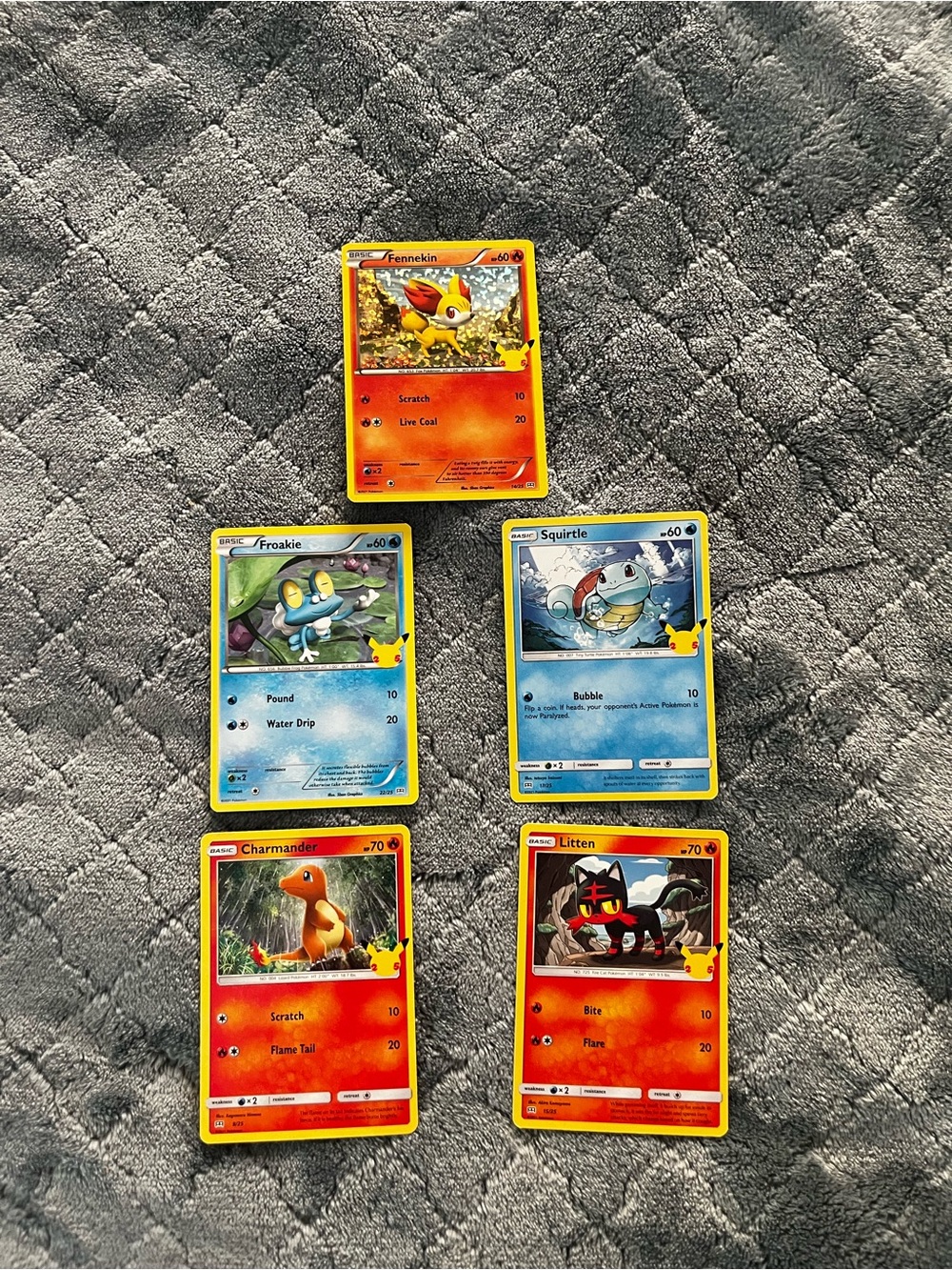 Pokemon McDonald’s 25th Anniversary Lot w/ HOLO Fennekin Squirtle Charmander